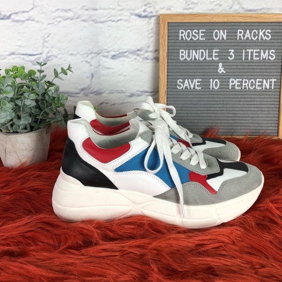 Steve Madden Shoes - Steve Madden Memory Grand Pa Sneaker White/Blue